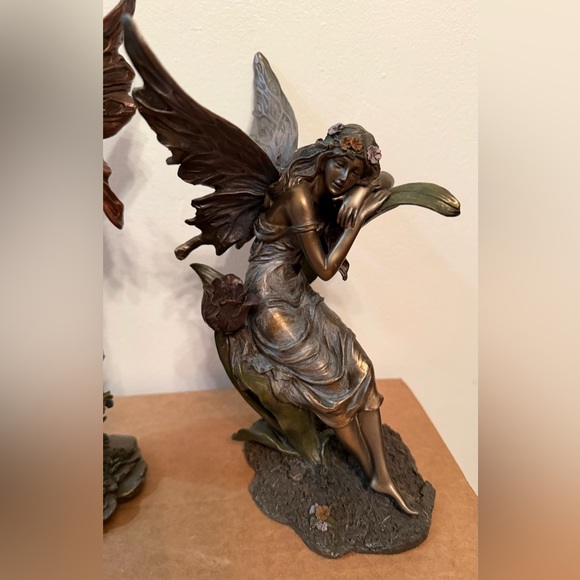Bronze-Tone Fairy Garden Sculptures Set - Home Art - Picture 7 of 10